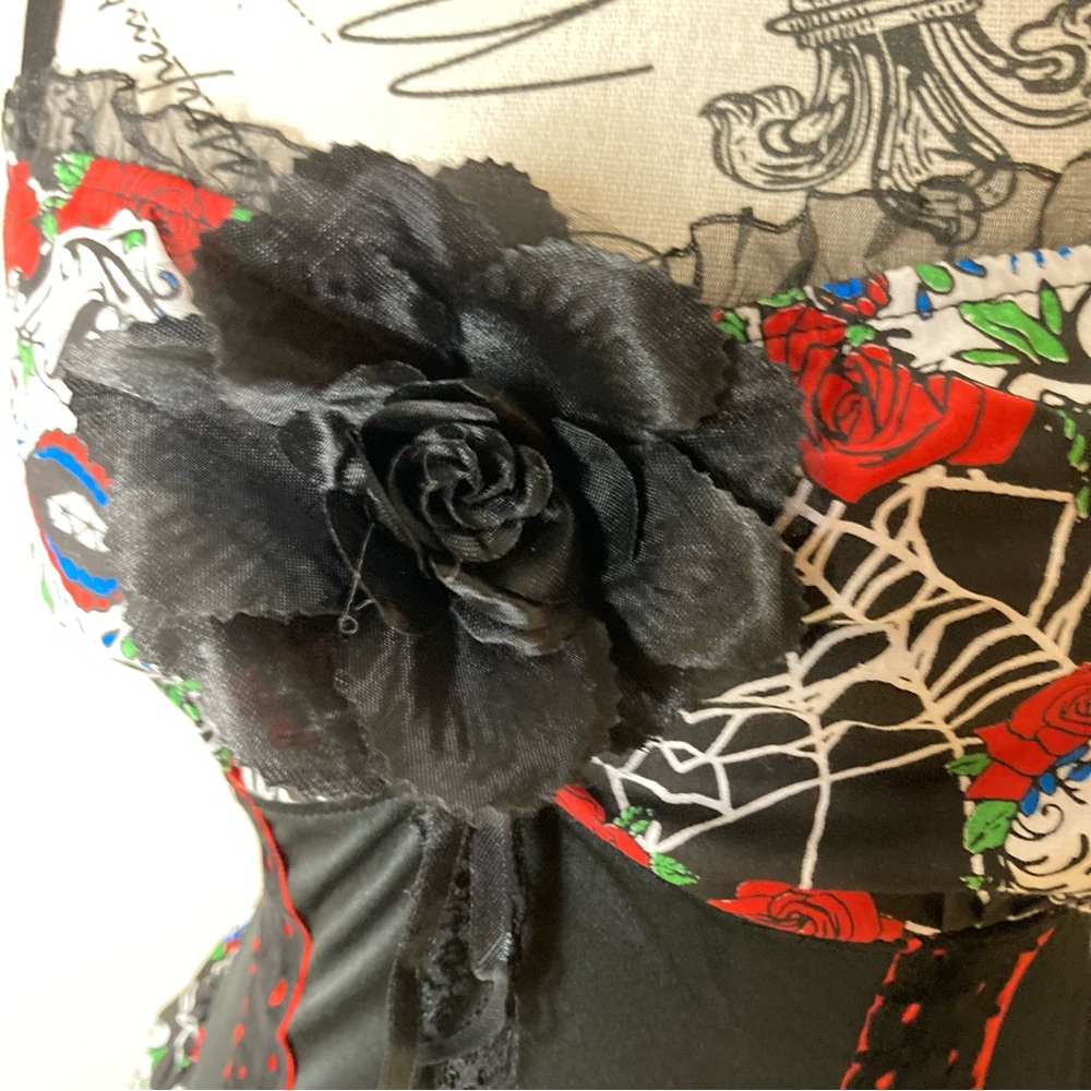Lip Service Goth Skull Tutu Mini Dress - Picture 4 of 11